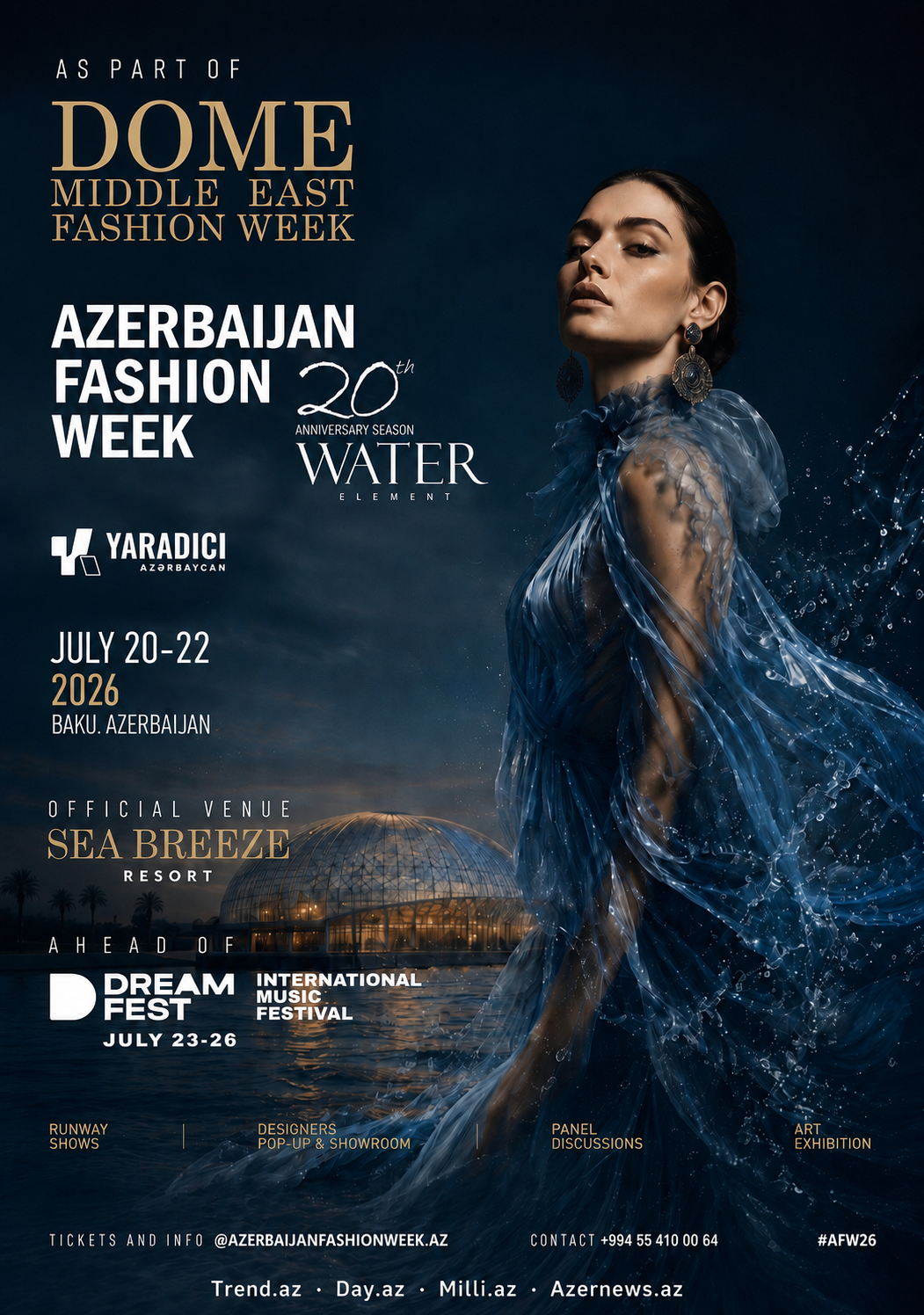 Побережье Баку захлестнет волна модной стихии Azerbaijan Fashion & Dome Middle East