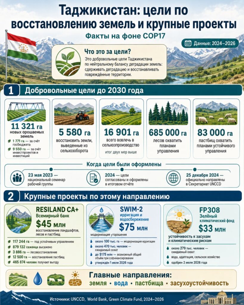 COP17 в Монголии: шанс Таджикистана привлечь деньги на восстановление земель
