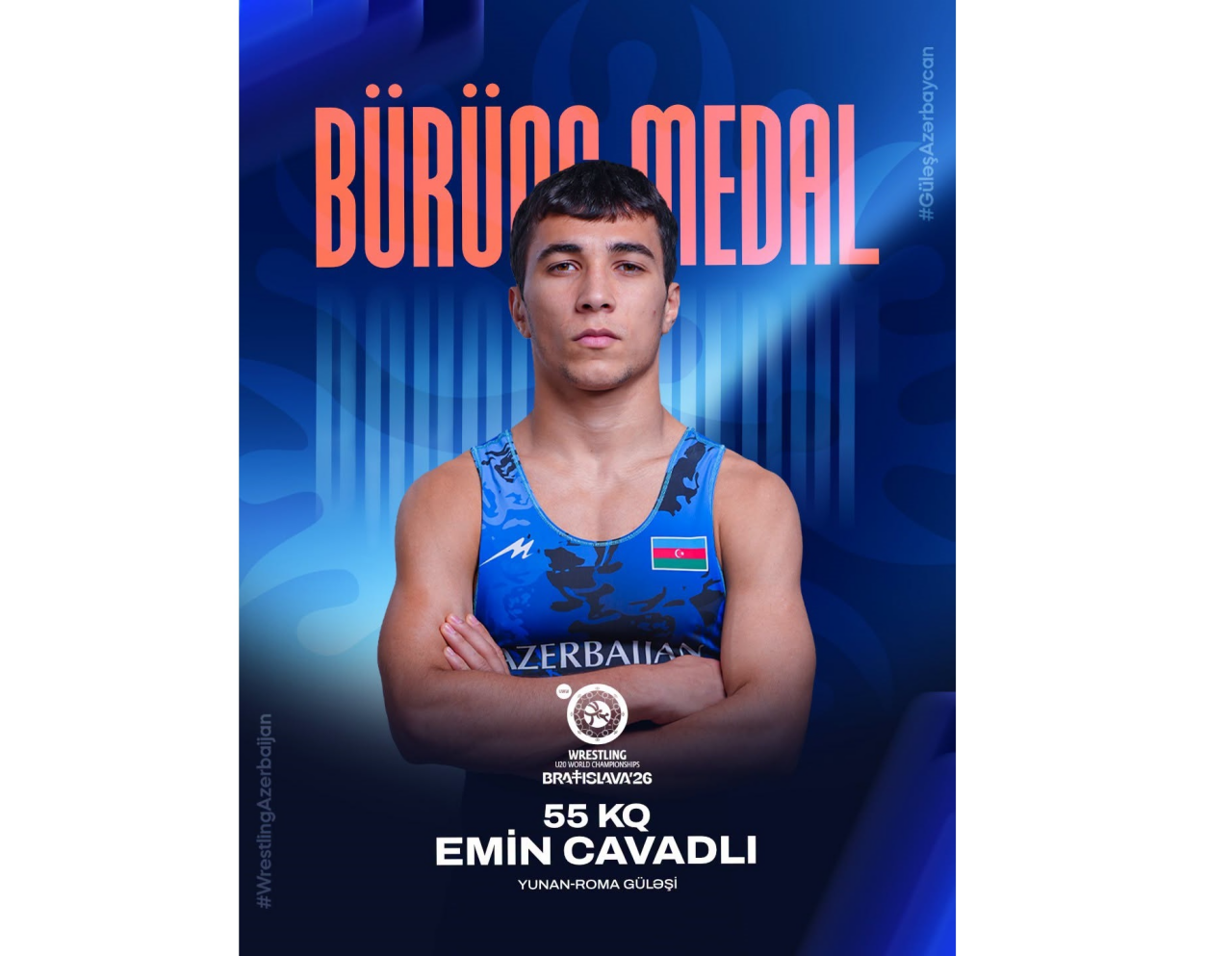 Azərbaycan güləşçisi dünya çempionatında bürünc medal qazanıb