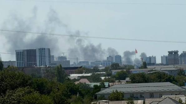 В Бишкеке ликвидировано возгорание на строительном объекте