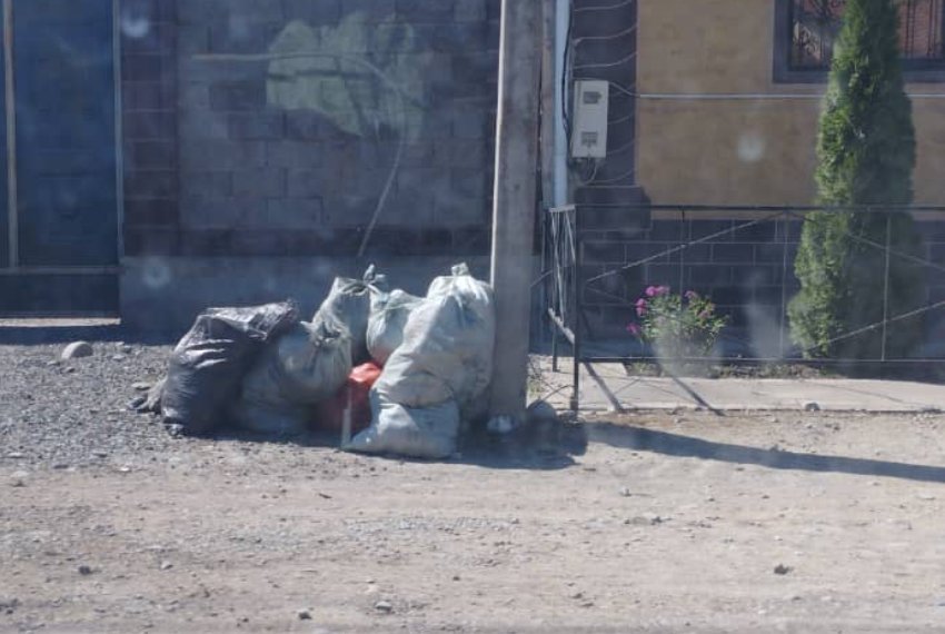 Полтора месяца не вывозят мусор в селе Чуйской области