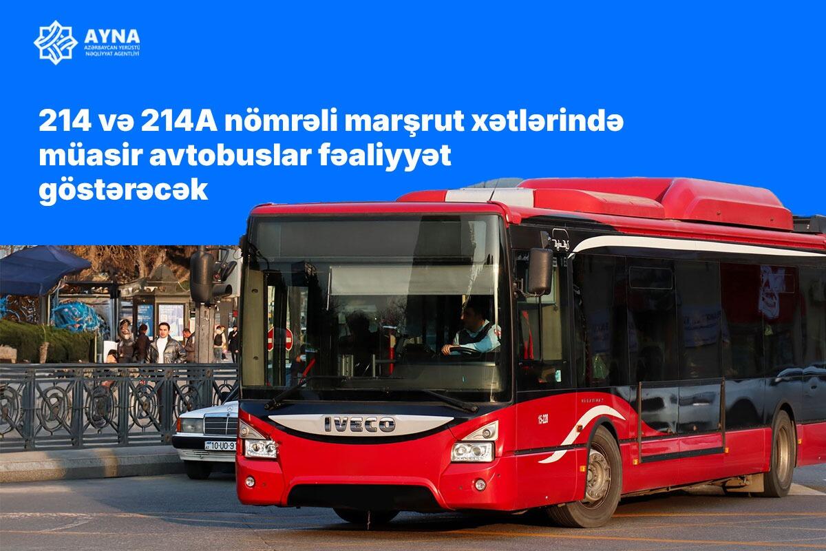 Bakıda iki marşrut xətti üzrə avtobuslar yenilənir