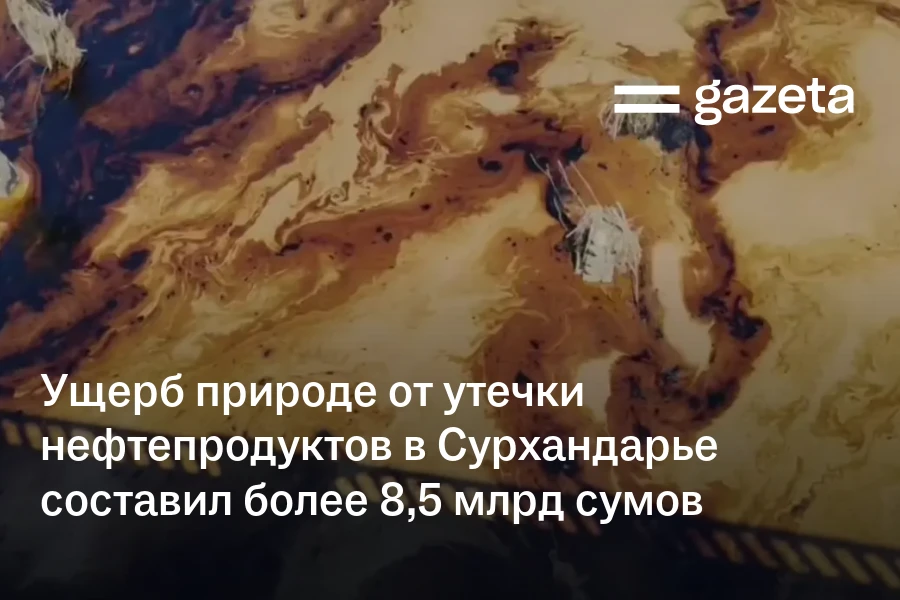 Ущерб природе от утечки нефтепродуктов в Сурхандарье составил более 8,5 млрд сумов