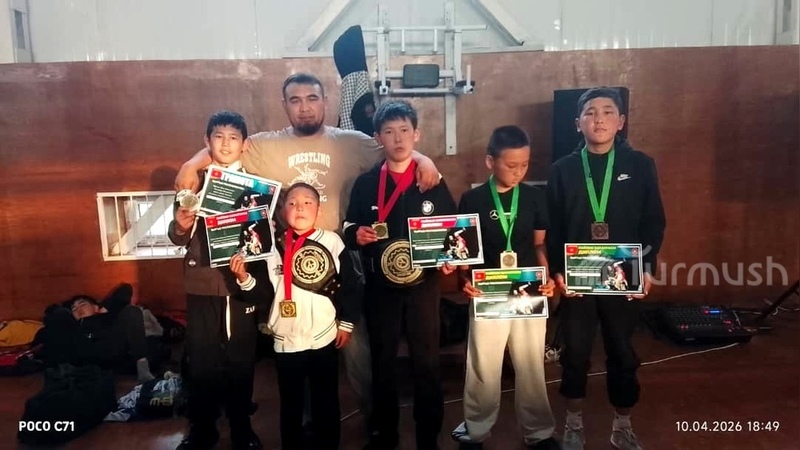 Young wrestlers from Jaiyl district win 2 gold medals at Chaldovar tournament