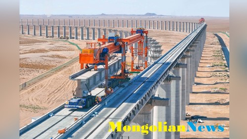 Строительство 2-го железнодорожного выхода между Монголией и Китаем вышло на ключевой этап: проект завершен почти на 47%. Фото