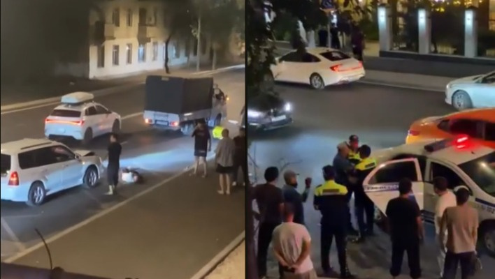 В Бишкеке Subaru Forester переехал мужчину на электровелосипеде (видео)