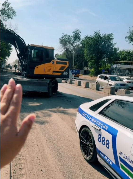 На въезде в Бишкек частично перекроют проспект Победы из-за укладки асфальта