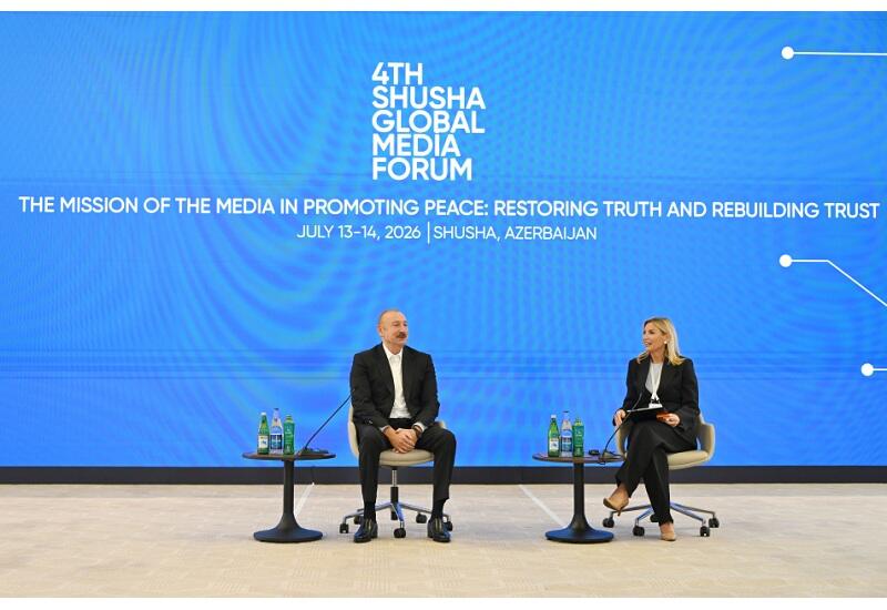 Prezident İlham Əliyev IV Şuşa Qlobal Media Forumunun açılışında iştirak edir