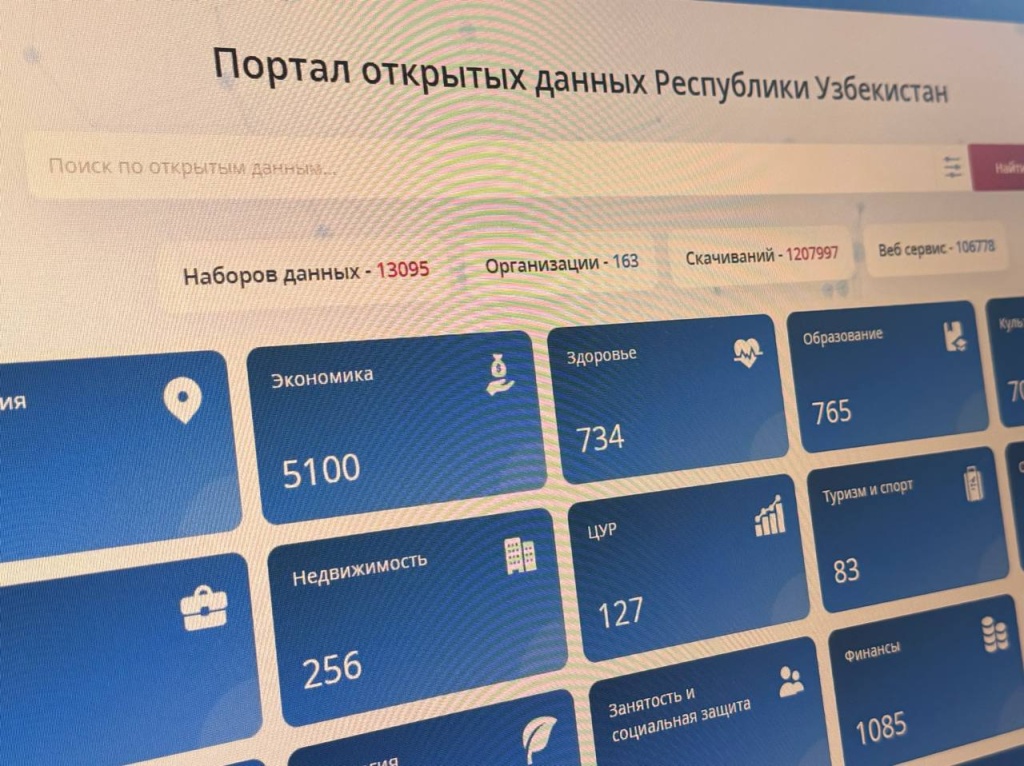 Часть открытых данных на государственном портале Узбекистана не обновлялась годами