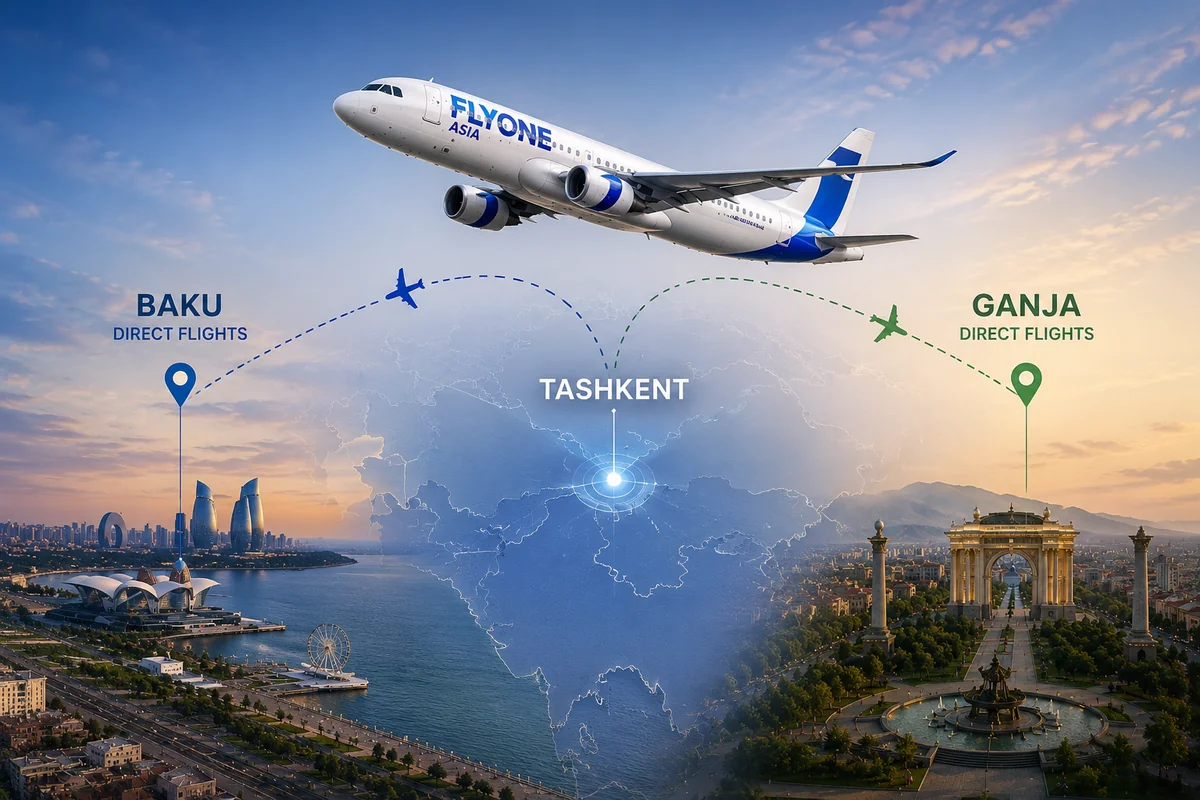 Авиакомпания FLYONE Asia начала выполнение регулярных рейсов в аэропорты Баку и Гянджи