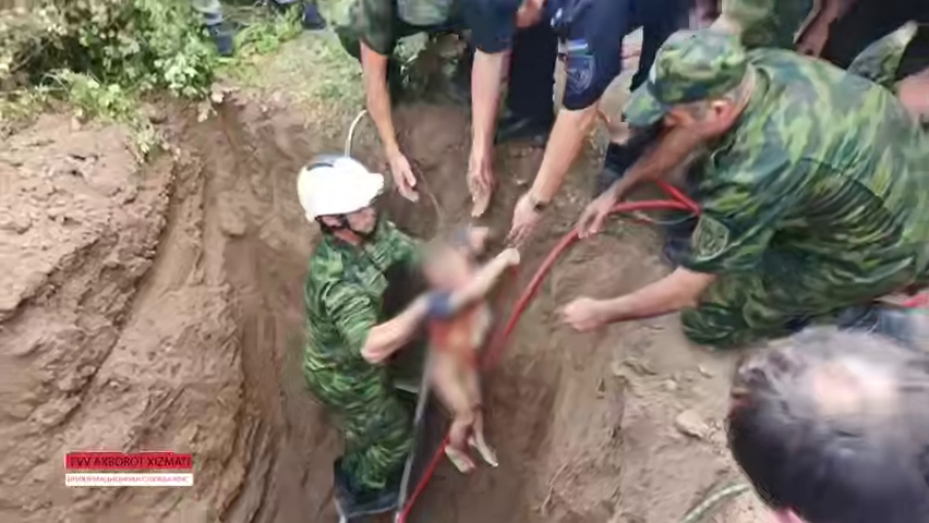 В Ташкентской области спасли пятилетнего ребенка, упавшего в глубокую яму. Видео