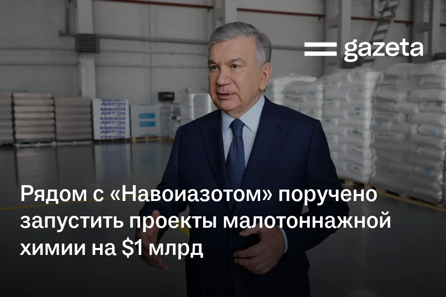 Рядом с «Навоиазотом» поручено запустить проекты малотоннажной химии на $1 млрд