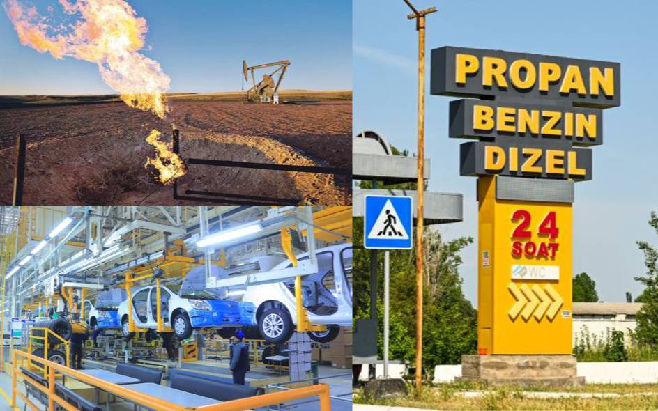 В Узбекистане снизилась добыча газа и нефти, производство автомобилей выросло