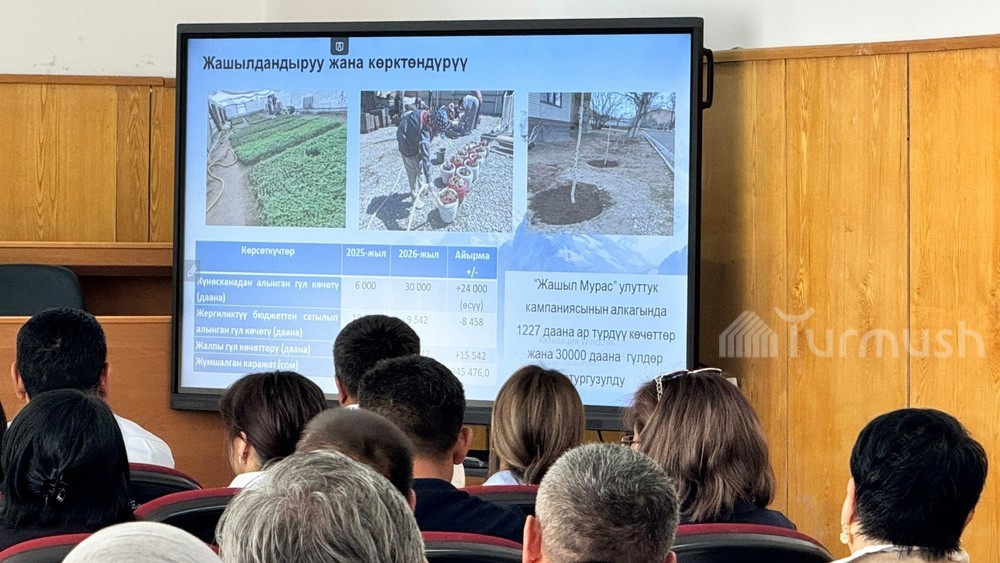 В городе Нарын ведутся строительные и ремонтные работы 43 объектов на 7,8 млрд сомов