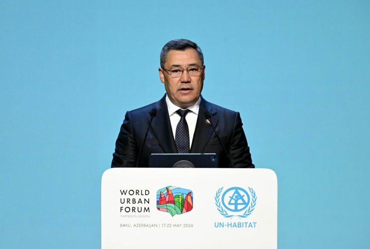 President Sadyr Japarov speaks at 13th session of World Urban Forum in Baku