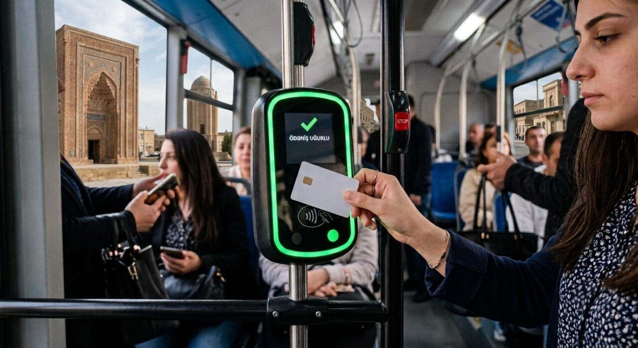 Naxçıvanda avtobuslarda nağdsız ödəniş sisteminə keçid edilir