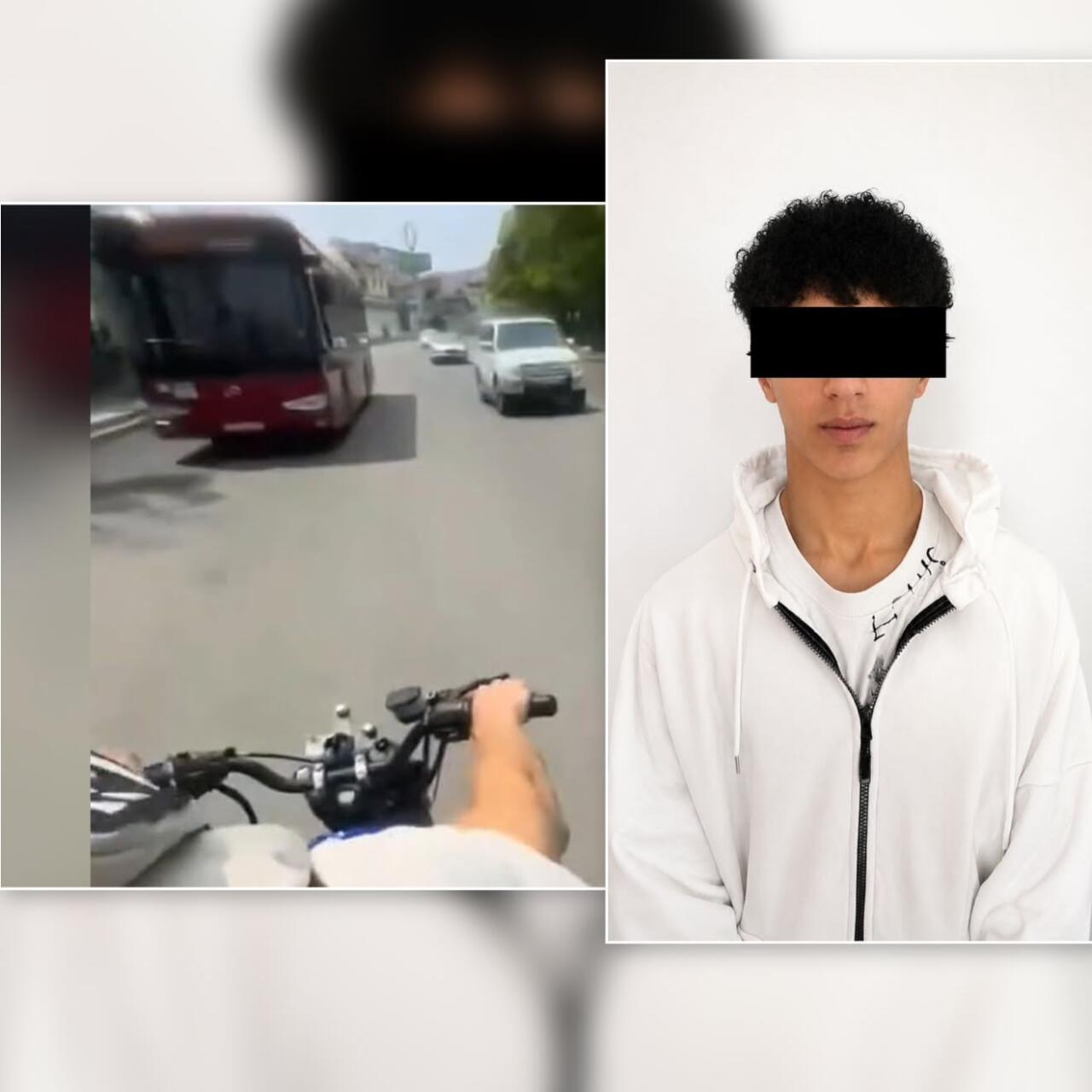 В Баку байкер выехал на встречку ради TikTok